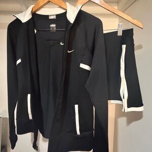3-pieces Nike Women's Black and White Jacket & Shorts Set